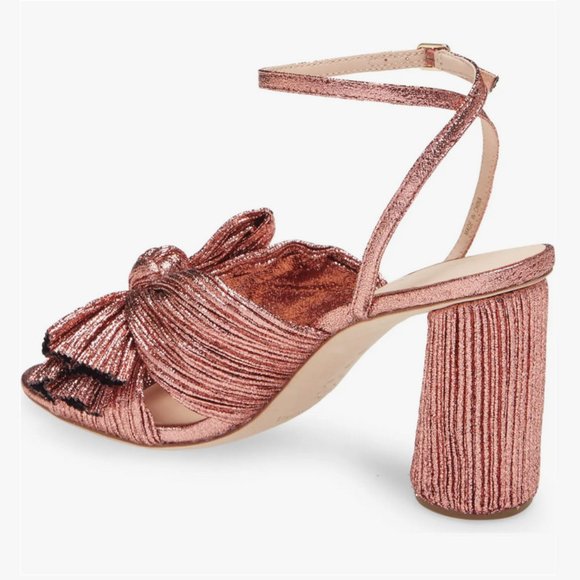 NEW Loeffler Randall Size 11.5 Women's Camellia Knotted Metallic Sandals - Metro - Picture 2 of 6